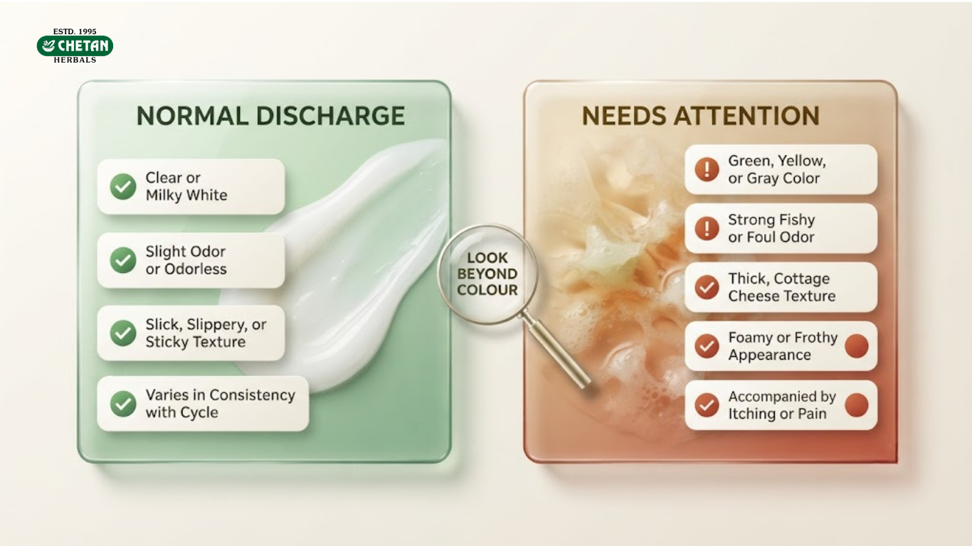 discharge is milky white